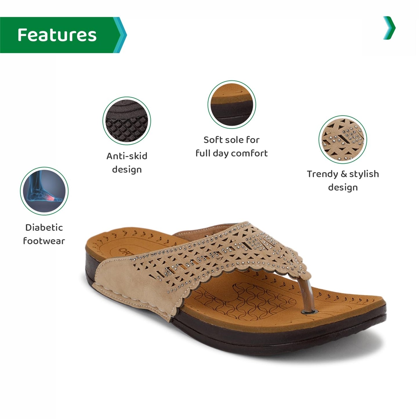 Ortho Joy Doctor Slipper For Women Fancy || Orthopedic WomenS Slipper || Regular Wear Slippers For Women
