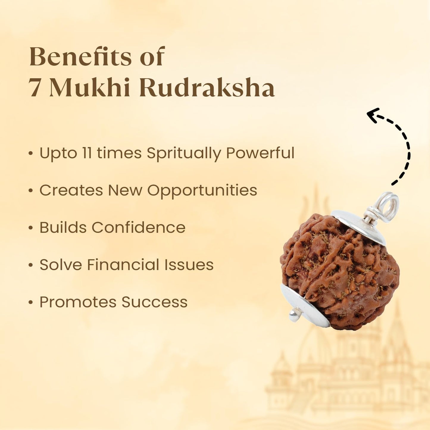 Astrotalk Nepal Origin 7 Mukhi Rudraksha with 925 Silver-Capping | Attract Wealth & Prosperity | Financial Stability, Inner Peace & Spiritual Growth | Sacred Rudraksha Bead for Women & Men