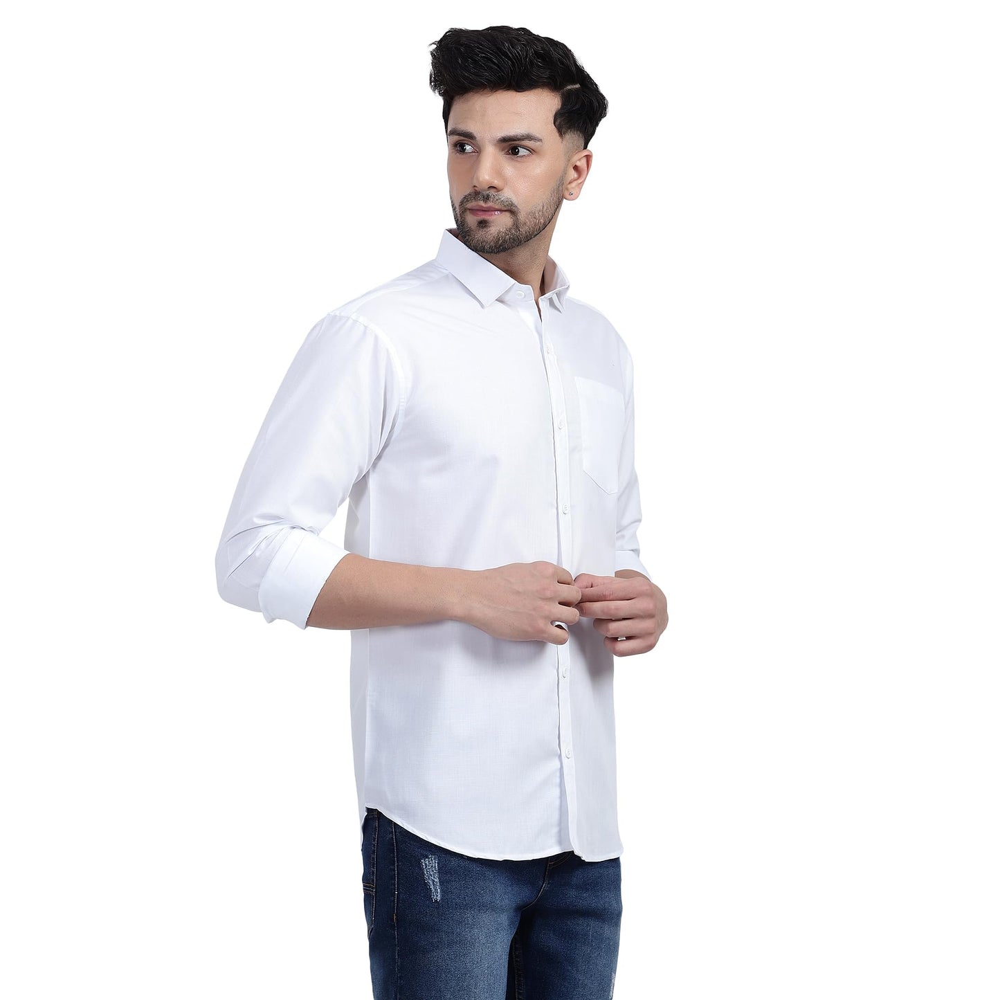 Tee Projekt Premium Plain Cotton Shirt for Men | Cotton Shirt | Casual Shirt | Solid Shirt | Full Sleeves | Formal Shirt (SFA-ST