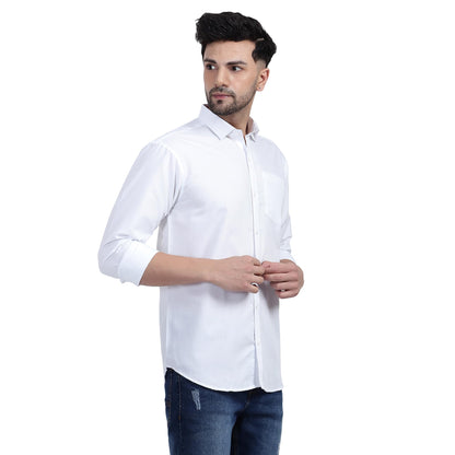 Tee Projekt Premium Plain Cotton Shirt for Men | Cotton Shirt | Casual Shirt | Solid Shirt | Full Sleeves | Formal Shirt (SFA-ST