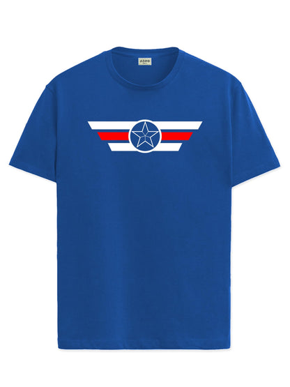 ADRO Tshirt for Men | Printed T Shirt for Men | 100% Cotton T-Shirt |Printed T Shirt | T-Shirts | RN24-CAP-RB-S Royal Blue