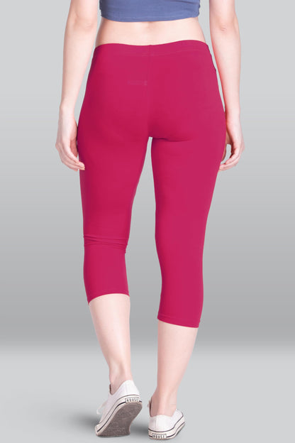 Lyra Women'S Super Combed Cotton Elastane Stretch Slim Fit Capri Pants