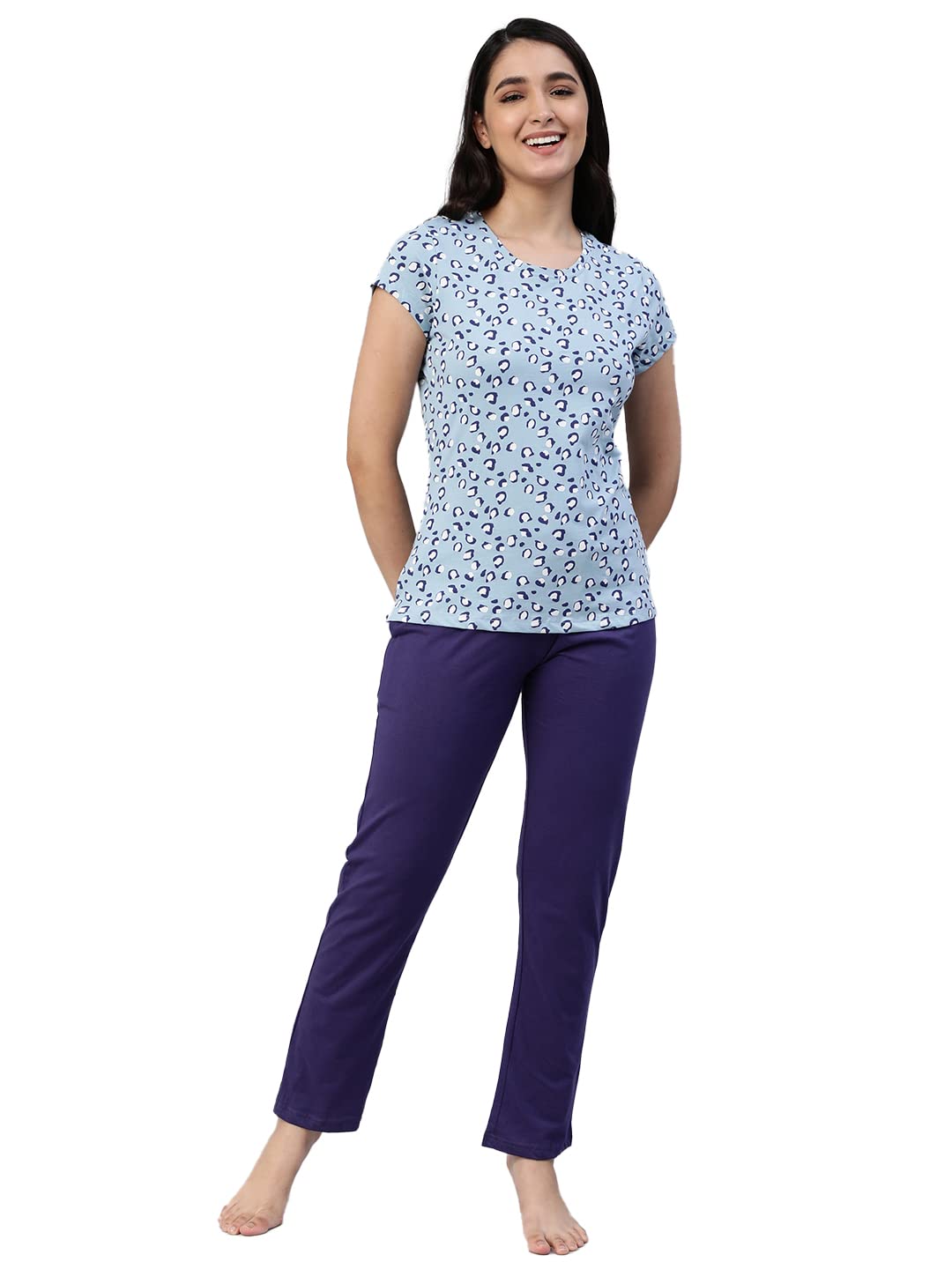 Lyra 701 Premium Cotton Printed Night Suit For Women