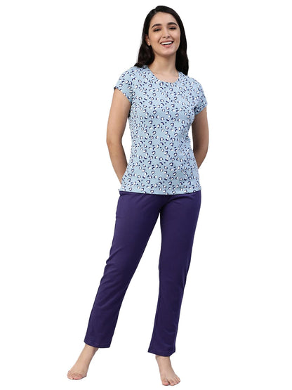 Lyra 701 Premium Cotton Printed Night Suit For Women