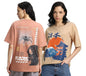 Juneberry Pure 100% Cotton Oversized Loose Baggy Fit Drop Shoulder Latest Aesthetic & Cool Graphic Prinred Half Sleeve T-Shirts