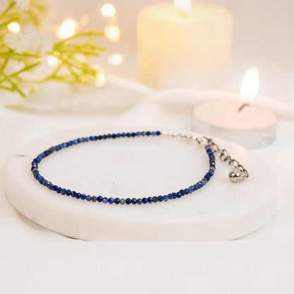 Astrotalk Lapis Lazuli Anklet | Reduces Guru Dosh, boosts clarity, protects from Evil Eye | Anklet for Women | Jewellery for Women | Gift for Woman | Valentine Gift for Girlfriend
