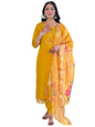 Naixa WomenS Mustard Roman Silk Embroidered Straight Kurta With Roman Silk Pant And Organza Jacquard Dupatta Sets (Nx-M-Yashvi-