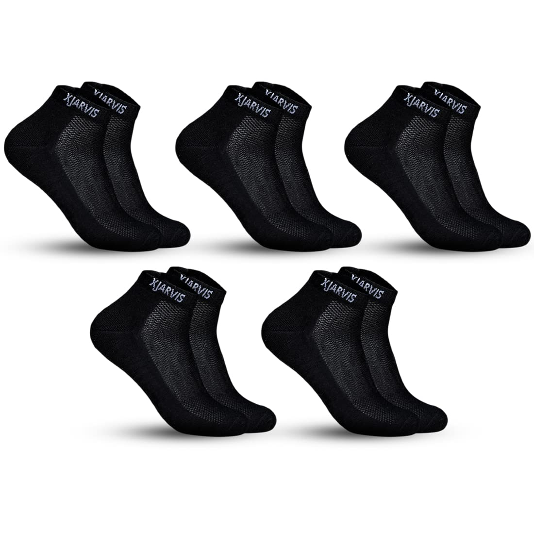 Xjarvis Ankle Length Socks For Men & Women - Moisture-Wicking, Odor-Free, Breathable Cotton, Cushioned Half Terry Combo - Ideal