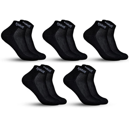 Xjarvis Ankle Length Socks For Men & Women - Moisture-Wicking, Odor-Free, Breathable Cotton, Cushioned Half Terry Combo - Ideal