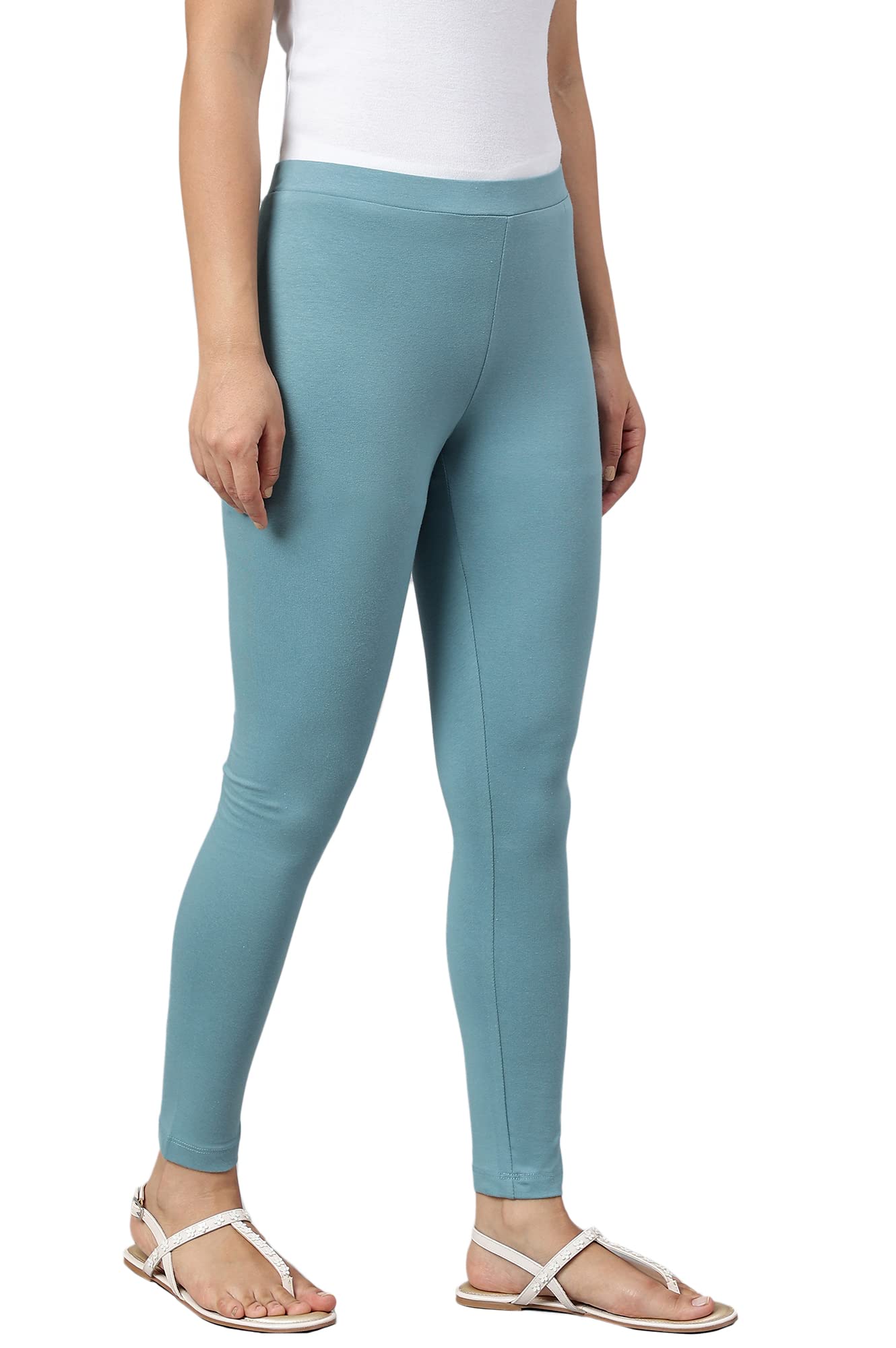 W for Woman Aqua Knitted Cotton Lycra Tights