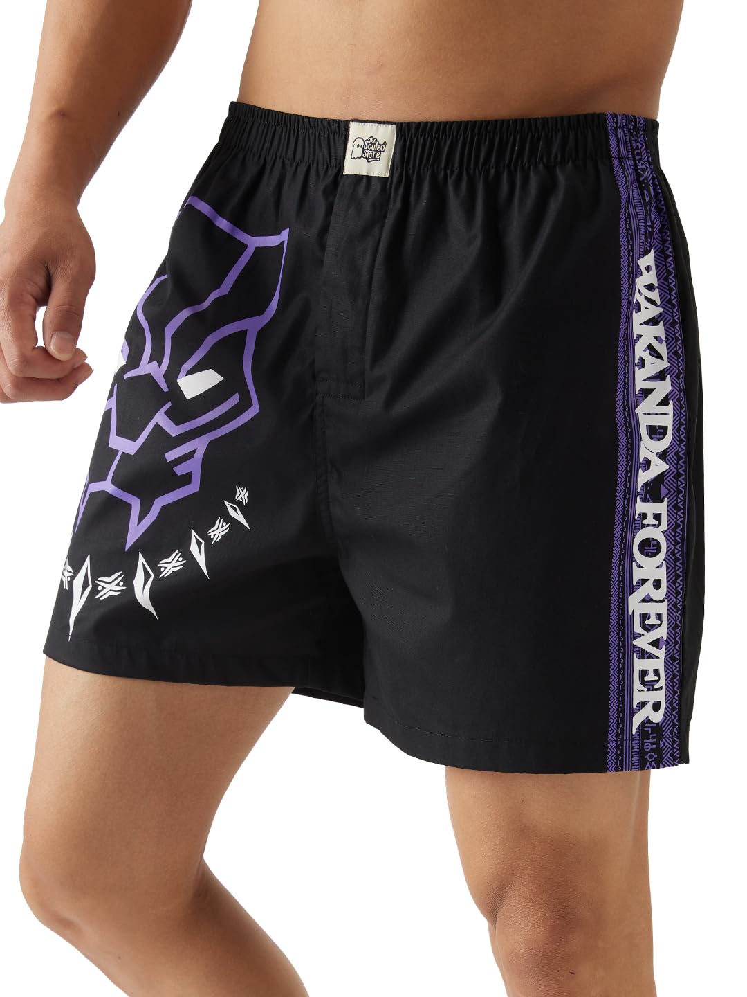 The Souled Store Official Black Panther: This is Wakanda Men and Boys Black Graphic Print Boxer Shorts Boxer Shorts for Mens Co