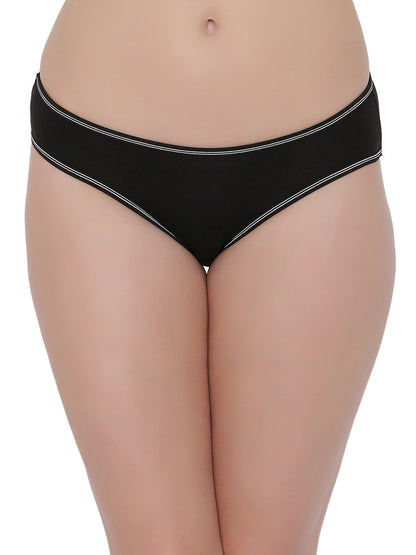 Clovia Womens Cotton Underwear (Pack of 1) (PN2557P13-M_Black_Medium_Black_M)