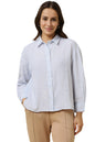 Allen Solly Women Striped Casual Cotton Full Sleeve Stretch Button-Down Shirt