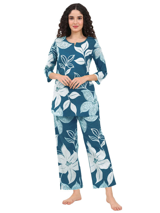 Tee Projekt Co Ord Set For Women Stylish | Ethnic Co Ord Set For Women Blue
