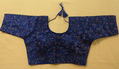 Vihu Fashion WomenS Sequence Multi Embroidered U Neck Half Sleeve Readymade Saree Blouse Indian Ethnic Designer Stitched Women