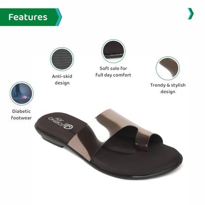 Ortho Joy Fancy Doctor Slippers | Soft Stylish Chappal For Women | Comfortable Flat Sandals For Women Stylish