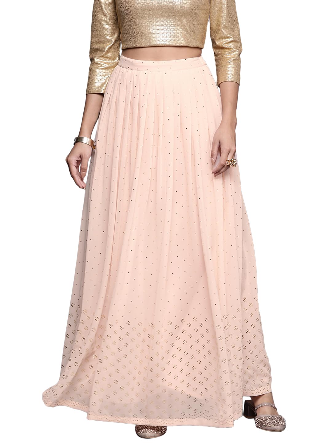 Libas Polyester Classic Skirts Pink