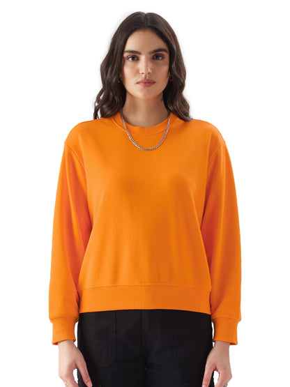 The Souled StoreBlazing Orange SweatshirtWomen Sweatshirts