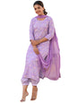 Gosriki WomenS Rayon Blend Printed Straight Kurta With Pant & Dupatta (Welco-Purple-Nw-Gs_L_Purple_Large)