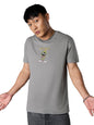 The Souled Store Looney Tunes: Whatever Men and Boys Short Sleeves Round Neck Grey Graphic Printed Cotton Regular Fit Breathable