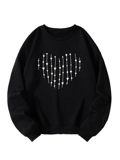 Kotty Women Full Sleeve Round Neck Pinted Sweatshirt