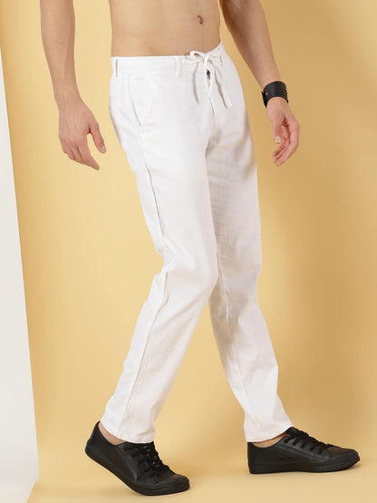 Thomas Scott Mens Regular Casual Pants (TSB018_White
