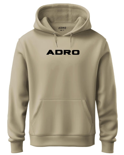 ADRO Mens Hoodies with Itachi Uchiha Anime Backside Printed, 100% Cotton 340GSM. (H23-M-ITA-BE_Beige)