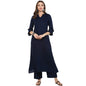 idaLia Women's Cotton Blend Solid Regular Kurti