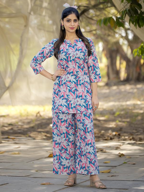 Tee Projekt Cotton Ethnic Wear Co Ord Set For Women | Co Ord Set For Women Stylish Multicolour