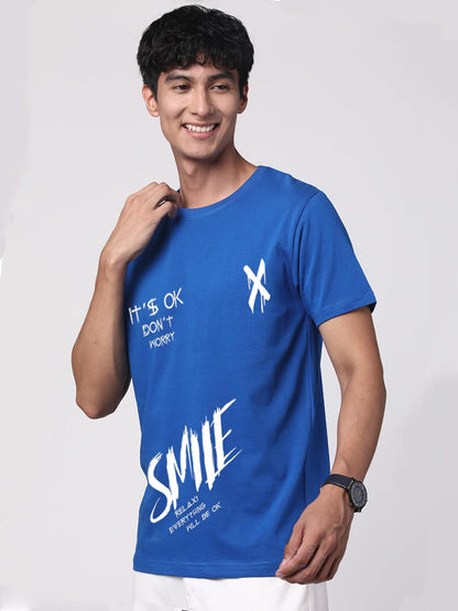 ADRO Mens Smile Printed Cotton T-Shirt_RN24-L2-SMILE-RB