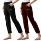 Pinkmint Cotton Style Pyjamas for Women Combo l Stylish Side 2 Pockets l Gym Wear l Comfortable Track Pant
