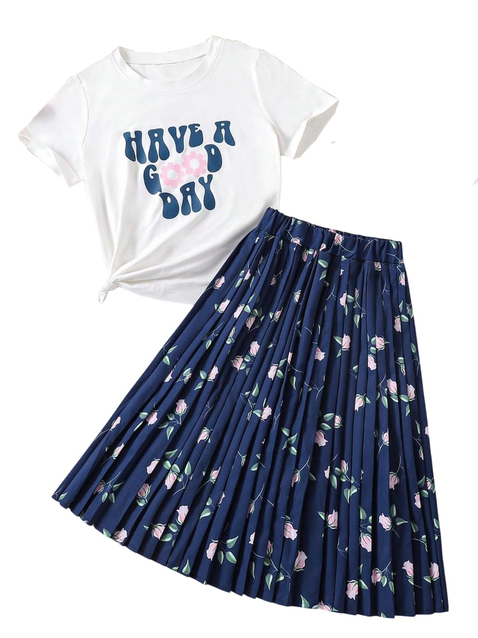 TAGAS Girls Flower Print Top & Skirt || fancy dress for girls || party dress for girls