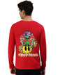 Veirdo Mens Cotton Full Sleeve Round Neck Trippy Hippie Graphic Printed T-Shirt