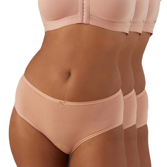 Nykd (Nyp033 All Nude Breathable Cotton Hipster Panty Set For Women (Pack Of 3) | Mid Rise, Medium Coverage With N Fresh Anti Ba