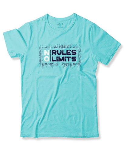 ADRO No Rules No Limits Mens Printed T-Shirt (RNR-M-LIM-MI_Mint)