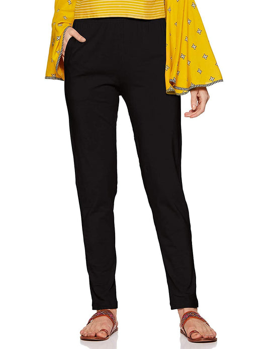 Lux Lyra Women's Regular Fit Kurti Pant Black Free Size