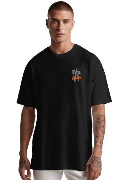 Peppyzone Mens Oversized Fit T-Shirt (PZ-OST-Trendy50_Black
