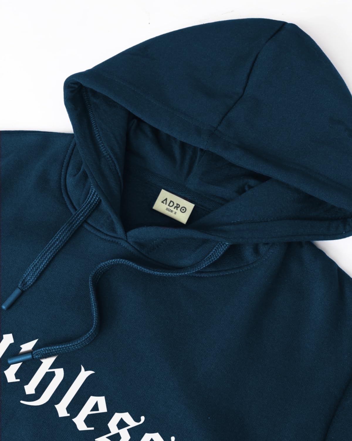 ADRO Men's Cotton Neck Hooded Sweatshirt (H24-RUTH-SB_Teal