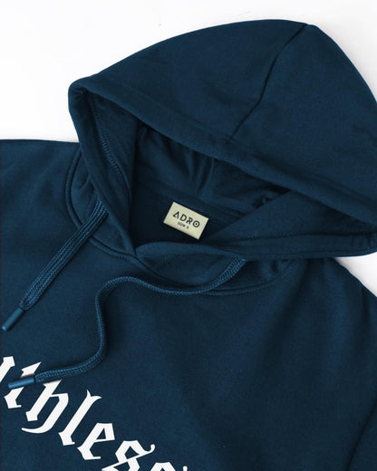 ADRO Men's Cotton Neck Hooded Sweatshirt (H24-RUTH-SB_Teal