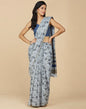Fabindia Women's Cotton Printed Sleeveless Regular Fit Blouse (1032494BLUE_Blue 40)