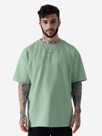 The Souled StoreSolids: Jade GreenOversized T-Shirts