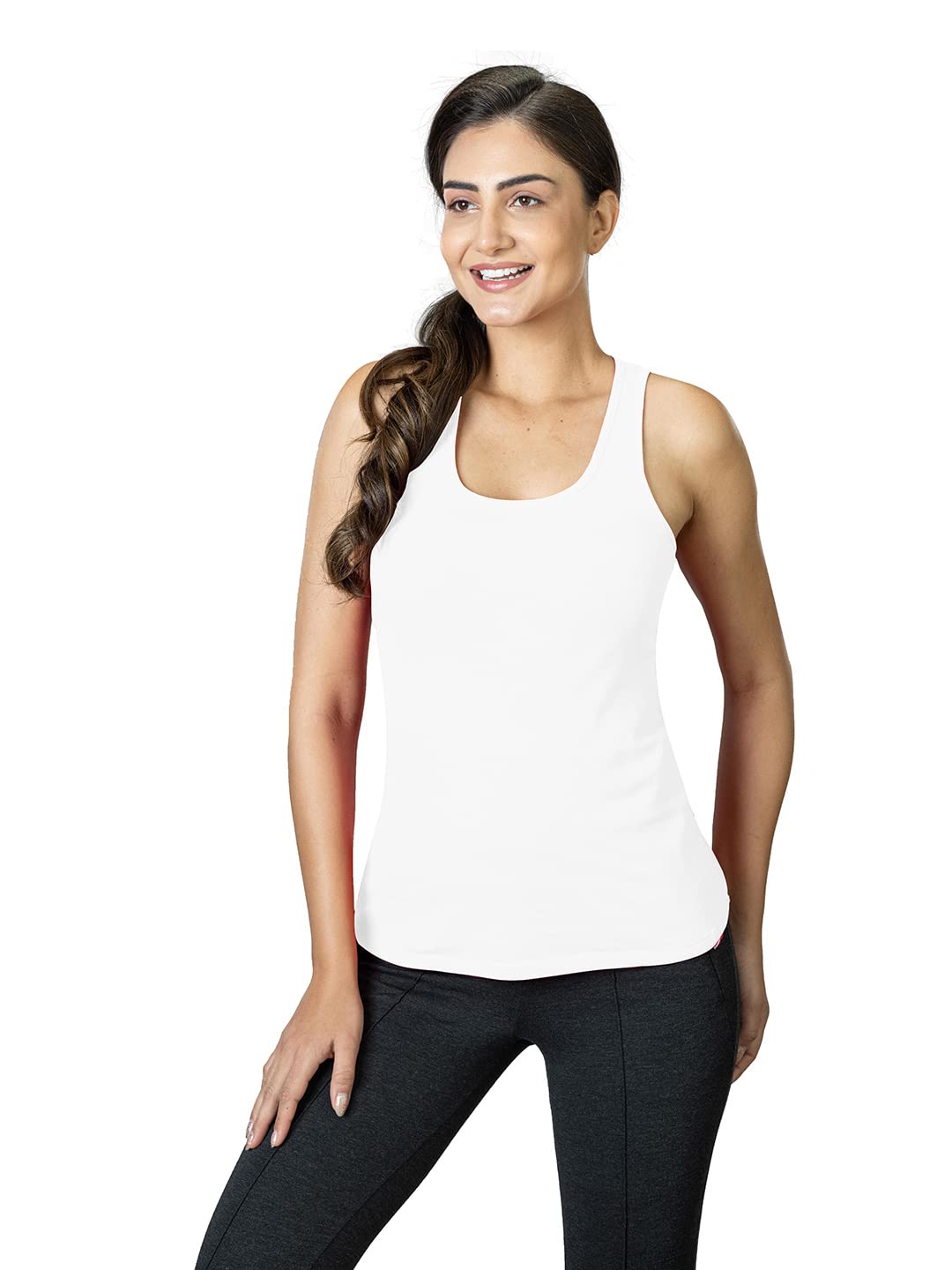 Lyra WomenS Stretchable Premium Cotton Racerback Tank Top