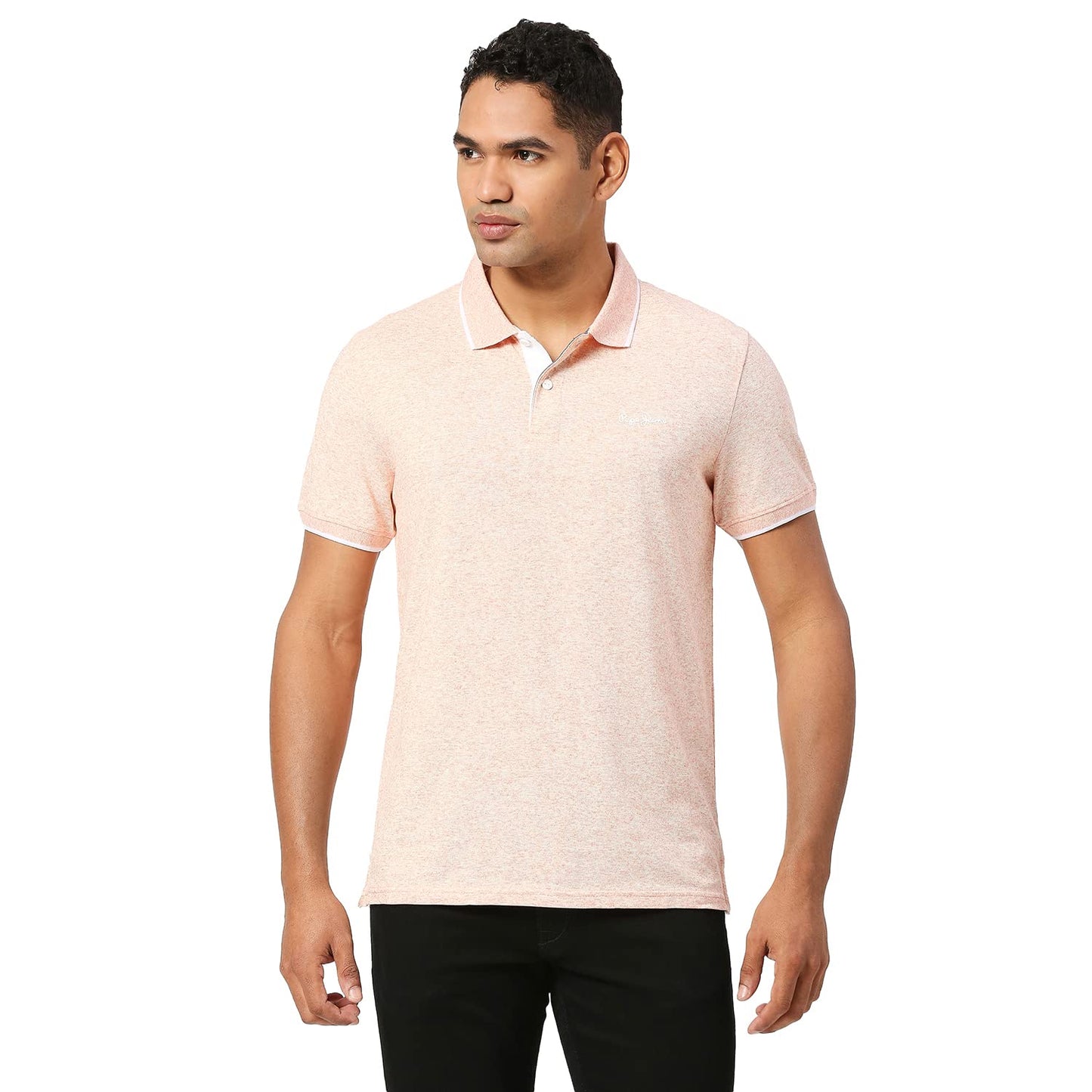 Pepe Jeans MenS Solid Regular Fit T-Shirt (Pm542034135M_Orange