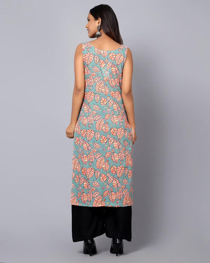 PATLANI Womens Crepe Full Stitched Kurti. Peach