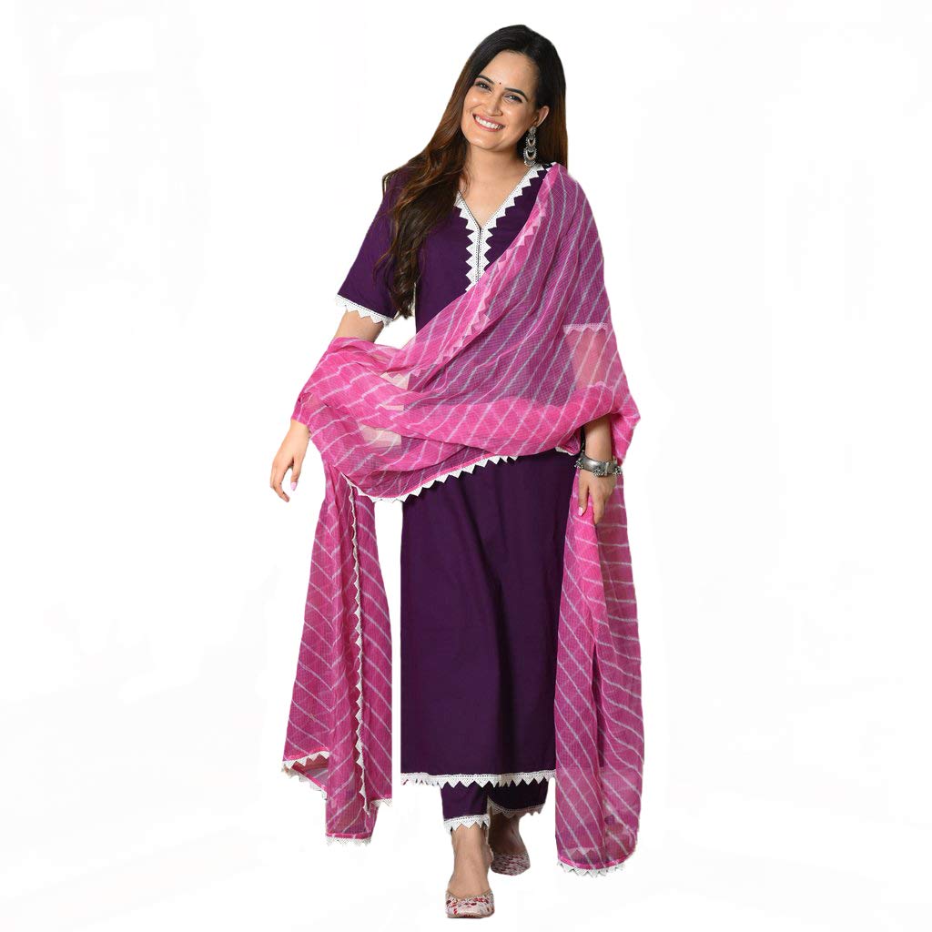 GoSriKi Women's Kurta and Pants & Dupatta