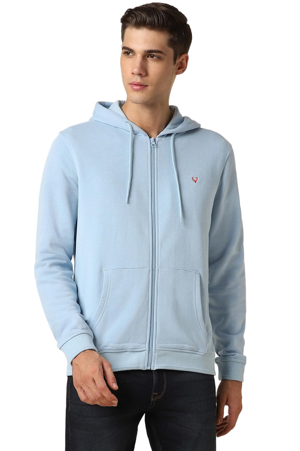 Allen Solly Men Regular Fit Casual Cotton Full Sleeve Hooded Hoodie