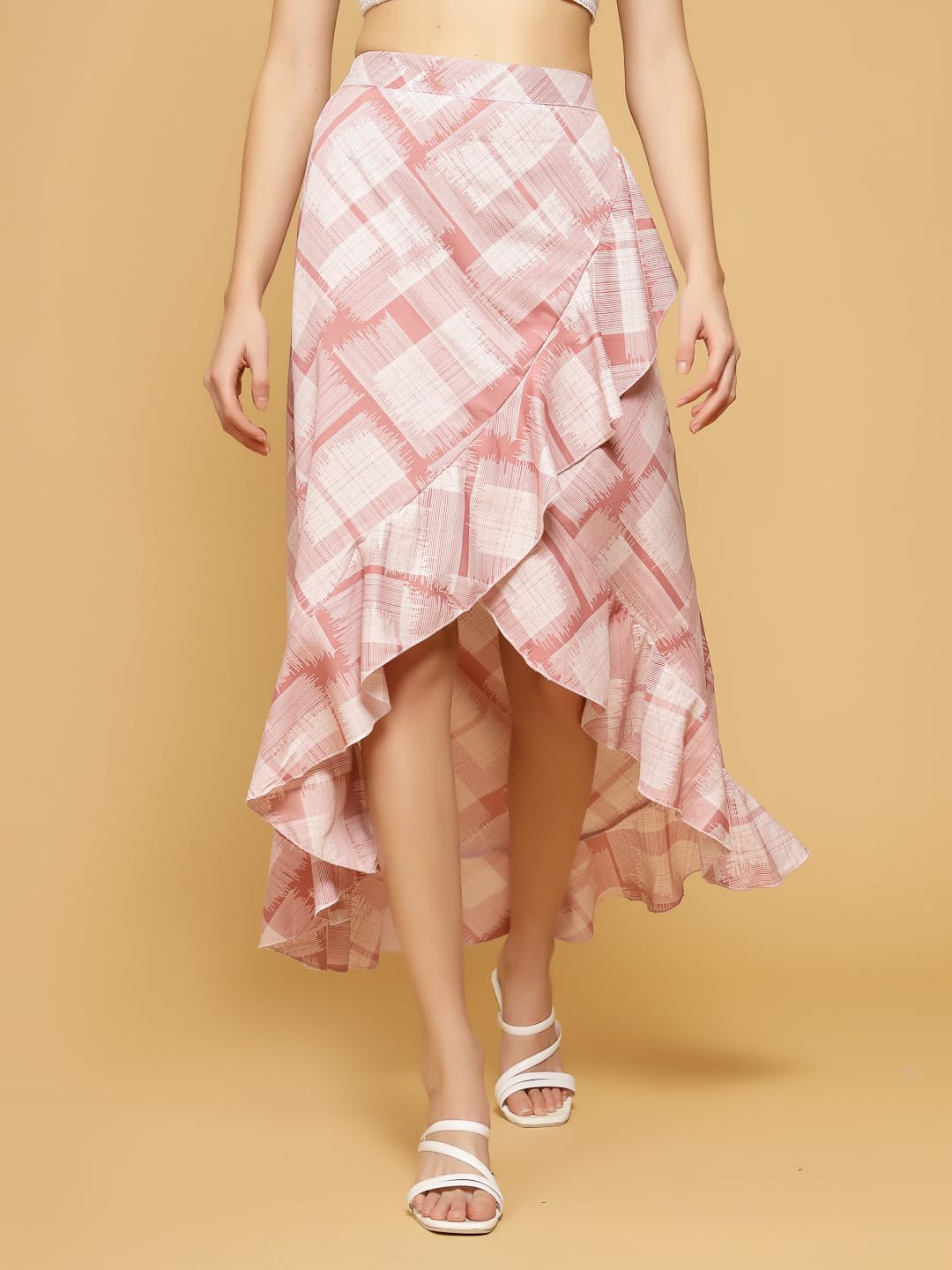 OOMPH! Long Skirts for Women Pink - msk067