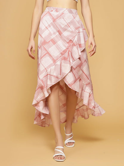 OOMPH! Long Skirts for Women Pink - msk067