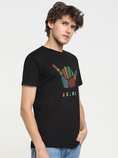 Bewakoof Mens Graphic Print Regular Fit Half Sleeve Round Neck Cotton T-Shirt