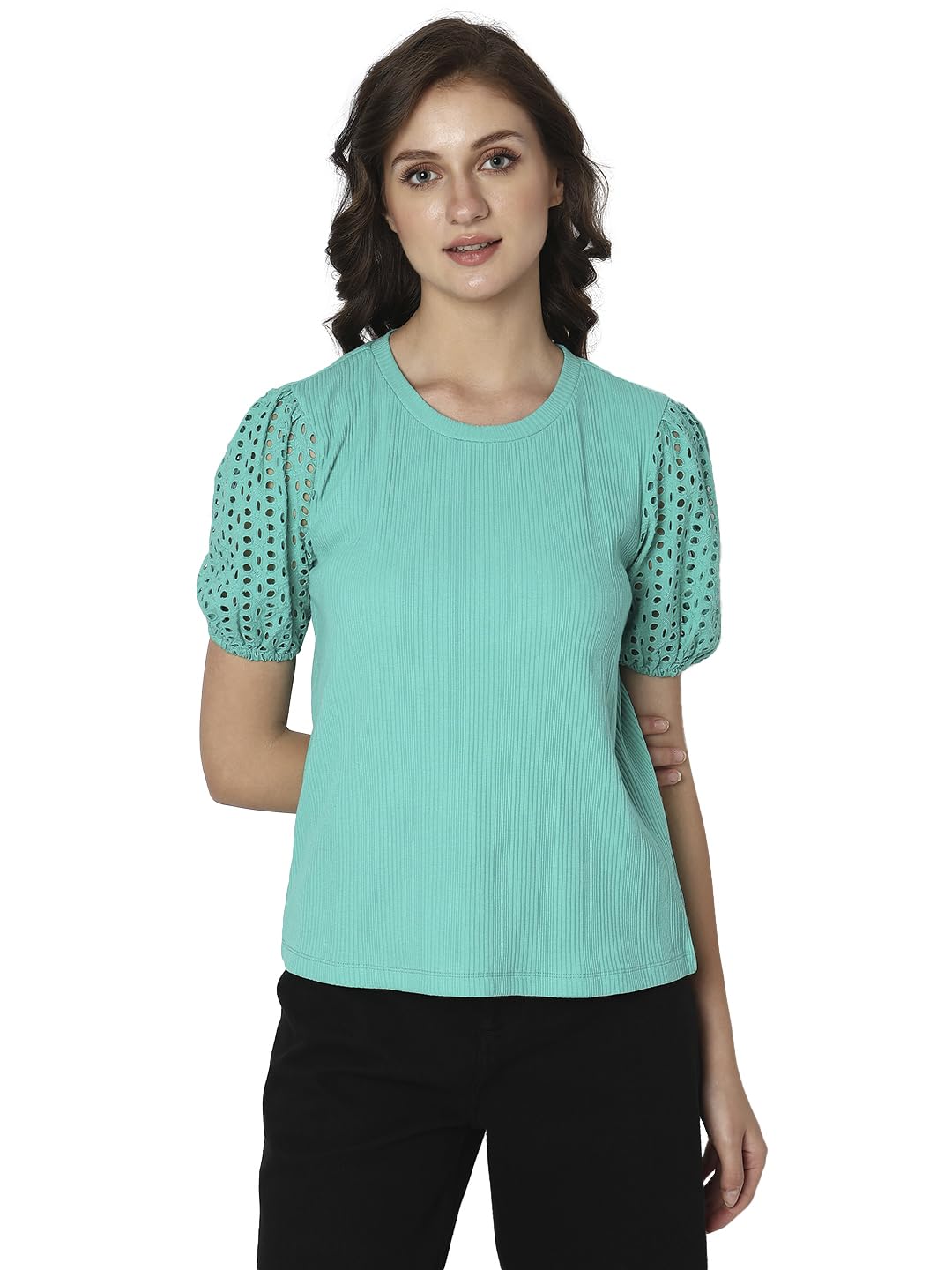 Vero Moda Regular Top (10298416_Mint Leaf_S)